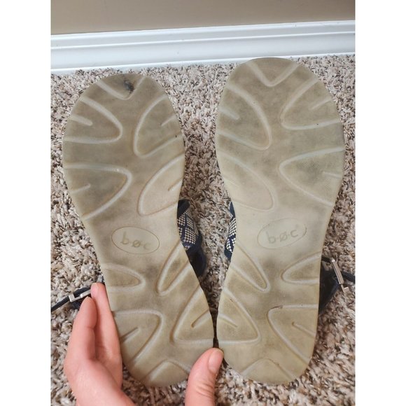 boc Jorunn Navy Blue Strappy Fabric Upper Slingback Sandals Size 8M - Picture 9 of 11